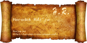 Herodek Róza névjegykártya